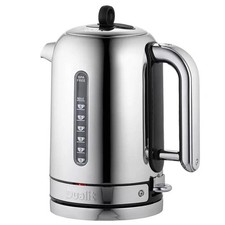 Dualit Classic 1.7L Polished Kettle Cordless Stainless Steel Silver Black 72815