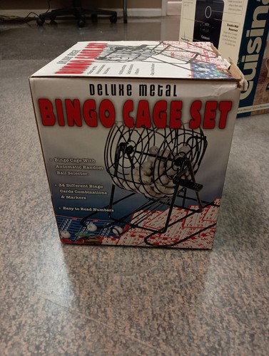 Deluxe metal bingo cage set - cage,