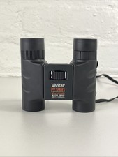Vivitar PV Series 10x25 Binoculars Black Vintage General Purpose With Case #234