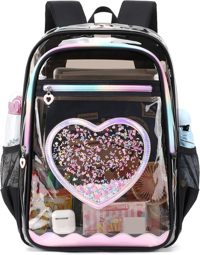 Clear backpack heavy duty - clear,