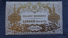 OLD CHAMPAGNE LABEL LANSON A