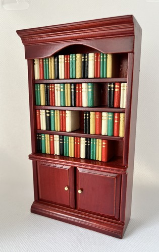 Dolls house furniture - dolls, bookcase
