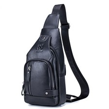 Men Shoulder Bag Leather Sling