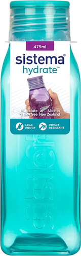 Sistema square water bottle - water, |