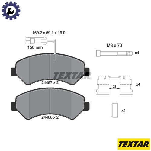 Brake pad set disc - brake,
