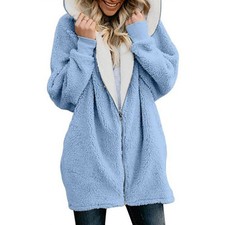 Ladies Warm Hoodie Tops Teddy