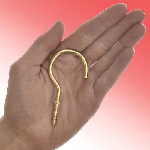 Screw hooks small large brass - screw,