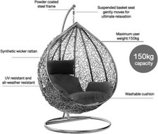 Hanging egg chair rattan - rattan, swing