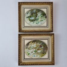 William Cruickshank (1848-1922) Signed Pair Birds Nests & Eggs Watercolours