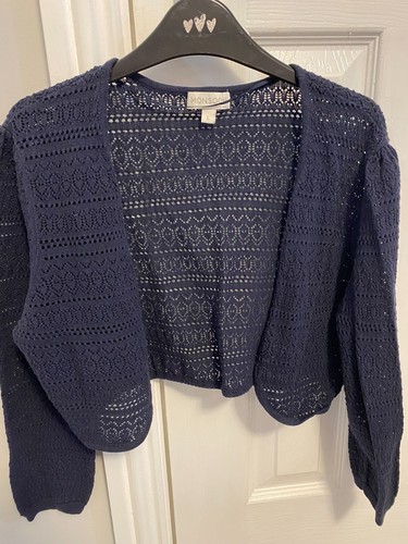 Ladies navy bolero cardigan - ladies,