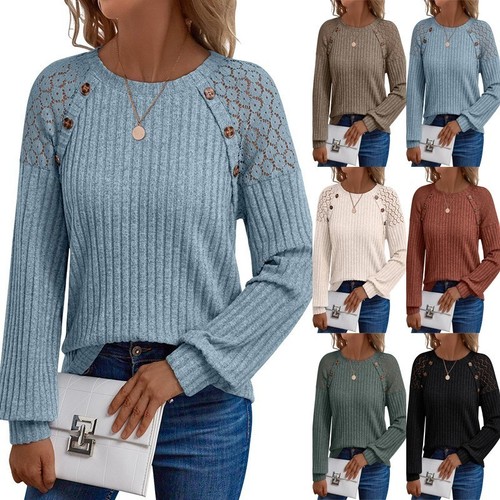 Ladies jumper ribbed knit - jumper,