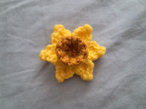 Handmade crochet daffodil - handmade,