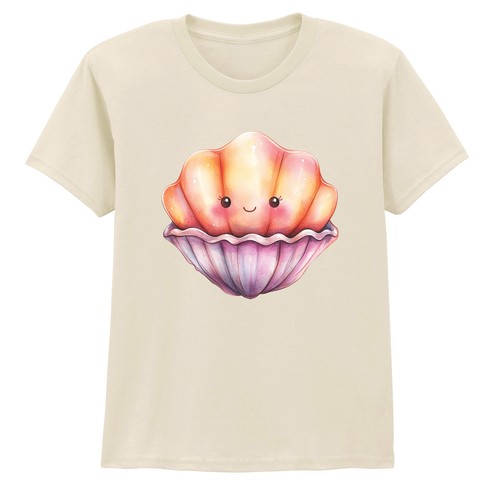 Cute clam shell - shell, t-shirt