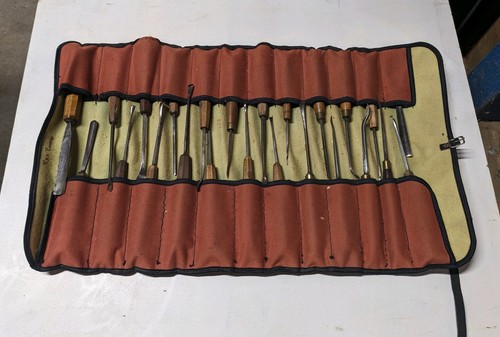 Vintage chisel carving set - carving,