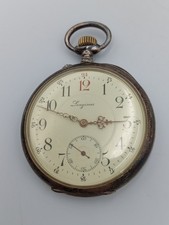 Longines 5 Grands Prix Pocket Watch Mechanical 800 Silver Case Working (84g)