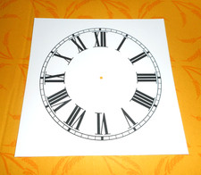 clock dial face paper card 4"