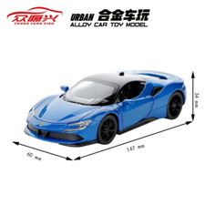 1:32 Ferrari SF90 Supercar Alloy Car Model Diecasts Metal Toy Vehicles Car Model