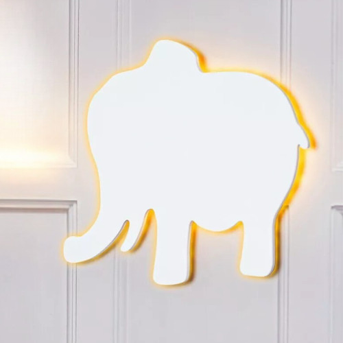 Elephant wall night - wall, light