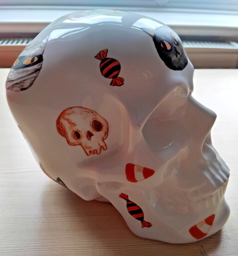 Halloween ceramic ornament - ceramic,