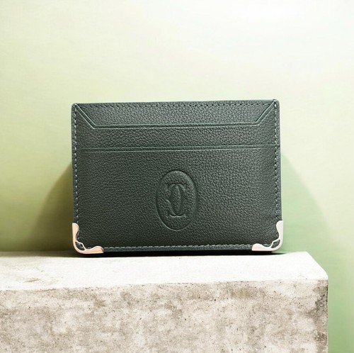 Cartier green leather - leather, card