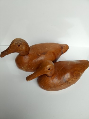 Pair vintage solid wood - solid,
