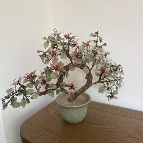 Chinese hardstone bonsai tree - chinese,