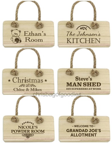 Personalised wooden sign signs - wooden,