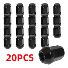 20 X WHEEL NUTS BLACK FOR FORD FOCUS FIESTA M12 X 1.5 19MM HEX BOLTS STUDS SET