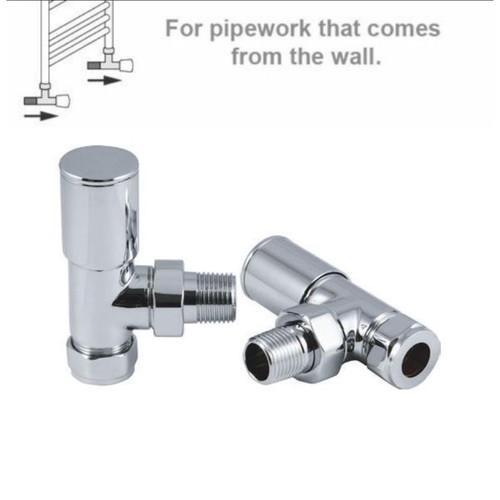 Chrome manual radiator valves - radiator,