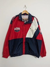 Vintage Lucas Oil Products Racing Blue & Red Windbreaker Jacket Size 3XL
