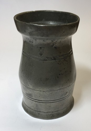 Antique pewter baluster gill - pewter,