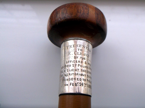 Unique 19th cane with - unique, silver