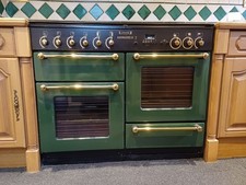 Green Rangemaster 110 Dual Fuel Range Cooker. Perfect working order.