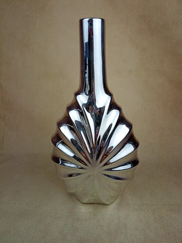 Modern silver ceramic vase - modern,