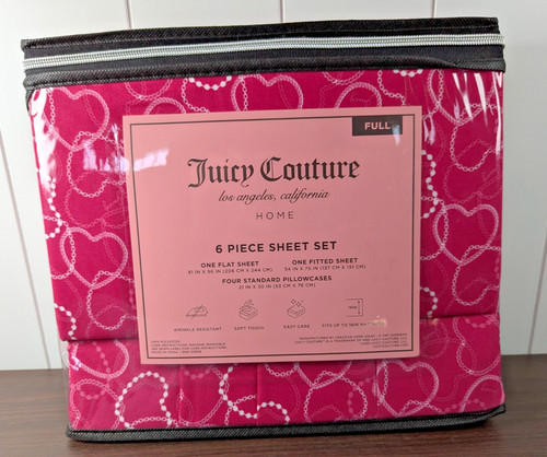 Juicy couture full - 6pc, sheet