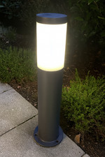 Stainless Steel Bollard Light Outdoor Garden Path Lamp Waterproof Modern Grey