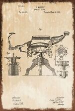 Barber Shop Chair Design Retro Vintage Style Metal Sign, hairdressing, haircut