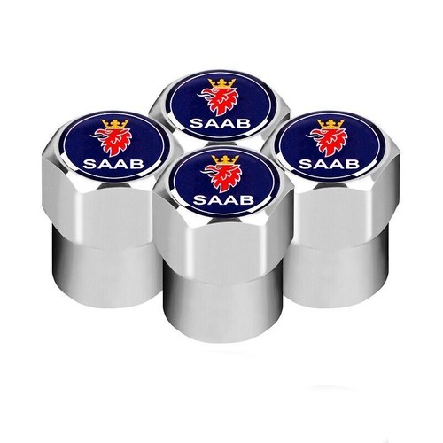 Silver saab wheel - silver, valve