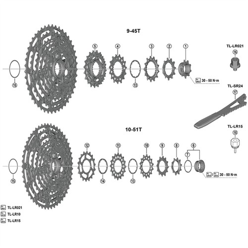 Shimano spares m9200 - shimano, cs-m9200