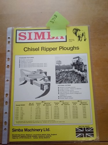 Simba machinery chisel - simba,