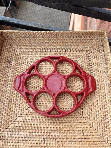 Vintage heavy red cast iron - heavy,