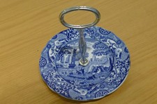 Vintage Copeland Spode's blue italian cake stand 16cm