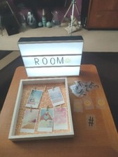 A4 LED Light Up Letter Box Sign and Picture Peg Frame 