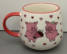 M&S Percy Pig Ceramic Coffee Mug With Valentines Love Theme Round Bodied, Exc
