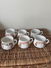 Vintage Recipe Soup Mugs x 6 