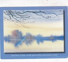 Eddie Askew Quiet Waters Postcard posted 2008 mark on face