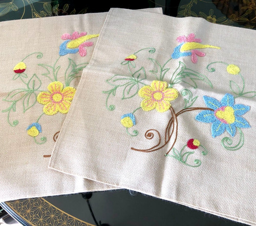Vintage 1930s hand embroidered - vintage,