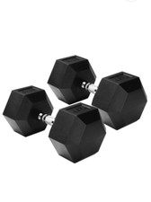 30kg (2x) Dumbbells Encased Cast Iron Gym Hand Weights 