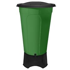 200 LITRE GREEN WATER BUTT WITH BLACK  STAND TAP & LID WATERBUTT WATER STORAGE 