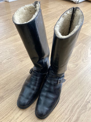 Vintage women sheepskin lined - sheepskin,